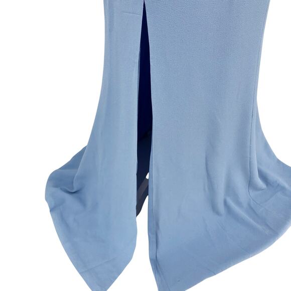 DRESS THE POPULATION Sandra Mermaid Gown Dress Large Sky Blue Stretch Crepe NWT - Picture 6 of 13